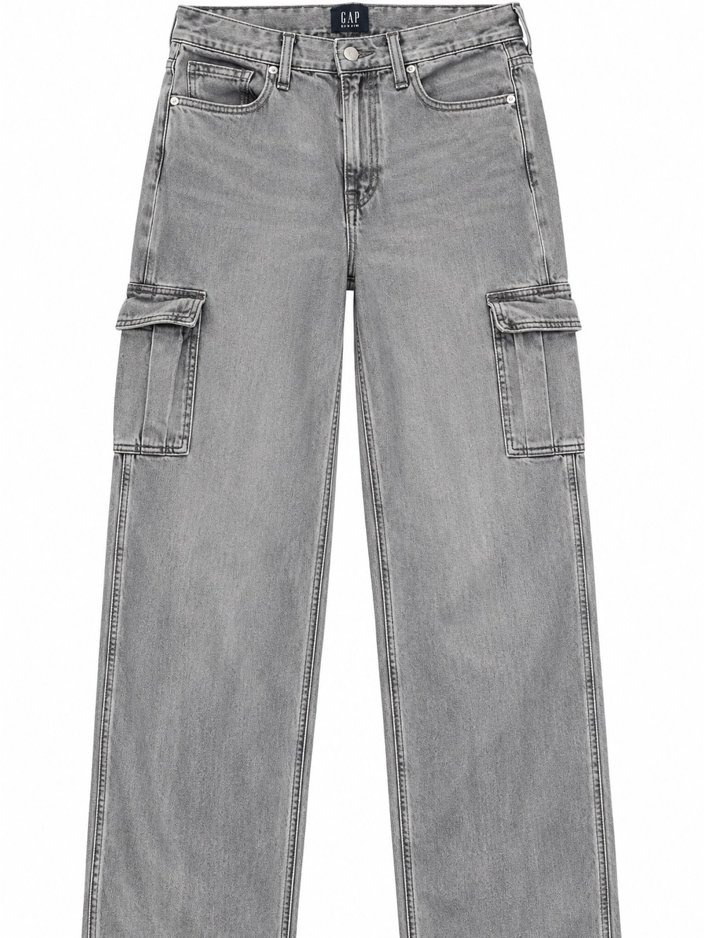 Women's GAP Gray Cargo Jeans-8